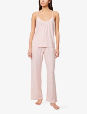 EBERJEY: Gisele Stripe-Print Modal-Jersey Pyjamas