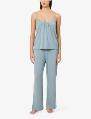 Eberjey Womens  Gisele Long-sleeve Stretch-jersey Pyjama Set In Gray