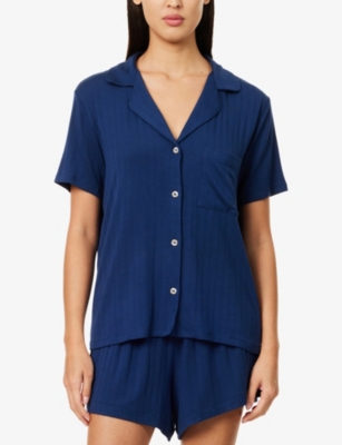 EBERJEY: Gisele Ribbed Stretch-Woven Pyjama Set