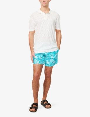 Vilebrequin Mens Vert Disco Moorea Printed Swim Shorts Xxl In Multi