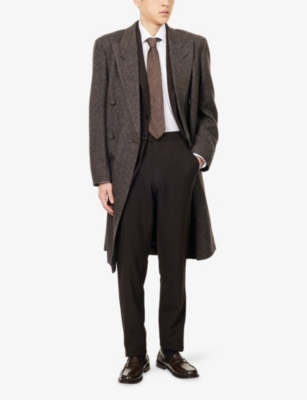 OSCAR JACOBSON: Cut Away Regular-Fit Cotton Shirt