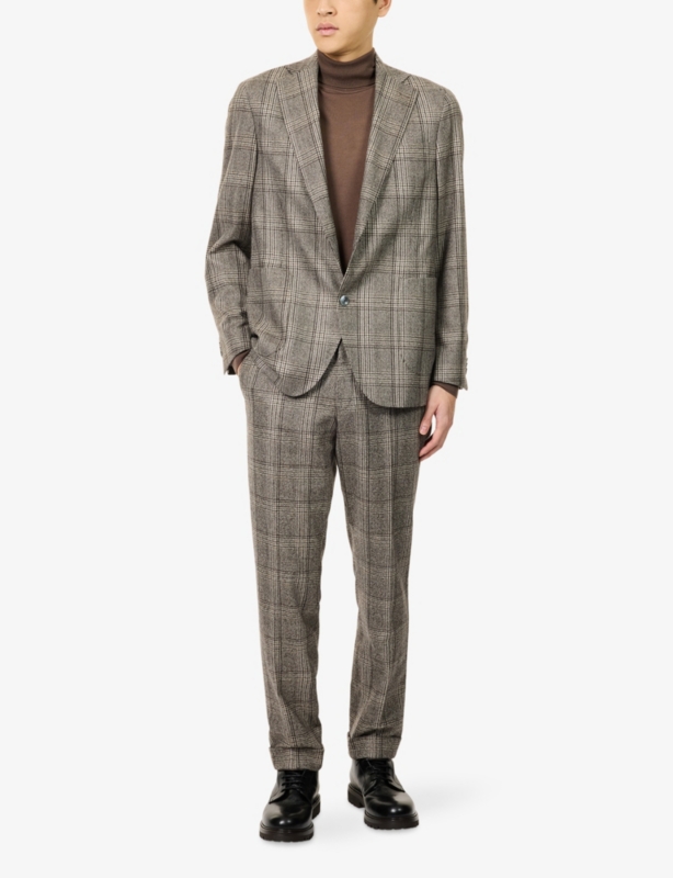 Ferry Patch Checked Wool Blazer