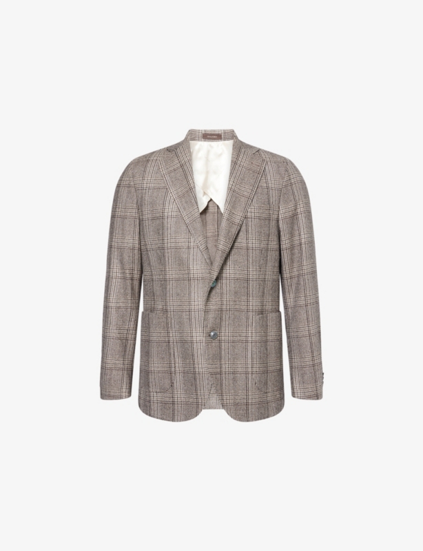 Ferry Patch Checked Wool Blazer