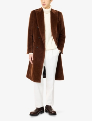 OSCAR JACOBSON: Steven Cable-Knitted Wool Blend Jumper