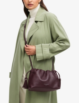 Aspinal Of London Womens  Hudson Leather Cross-body Bag In Burgundy