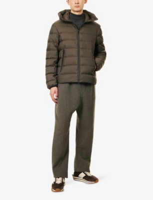 EMPORIO ARMANI: Brand-Print Hooded Shell-Down Jacket