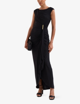 PHASE EIGHT: Donna Boat-Neck Stretch-Woven Maxi Dress