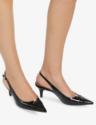 DUNE: Distinctive Heeled Leather Slingbacks