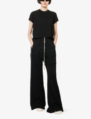 RICK OWENS DRKSHDW: Cropped Small Level Cotton T-Shirt