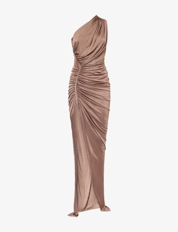 Avra One-Shoulder Jersey Gown