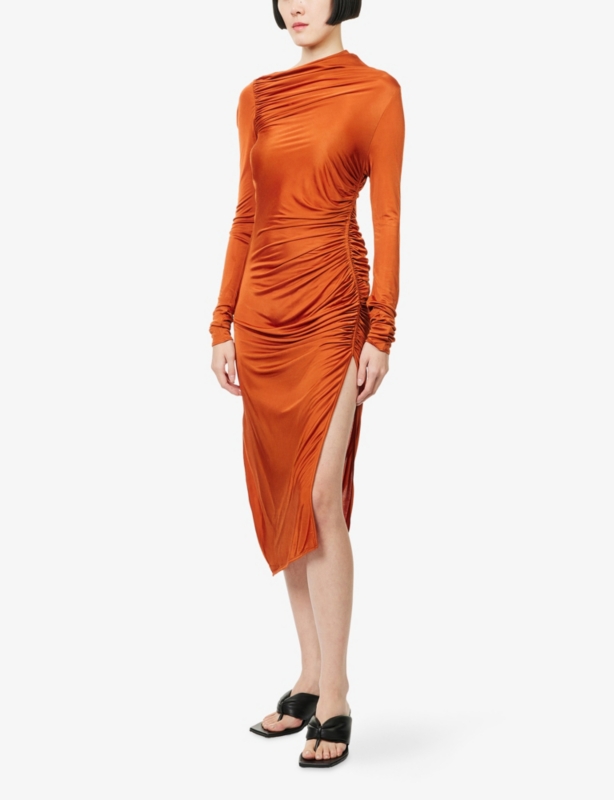 Svita Long-Sleeve Jersey Maxi Dress