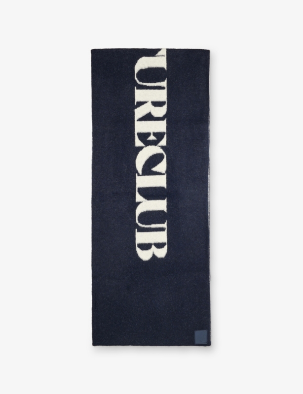 Copyright Brand-Print Knitted Scarf