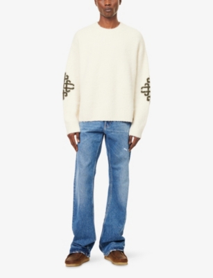 THE COUTURE CLUB: Emblem Brushed Knitted Jumper