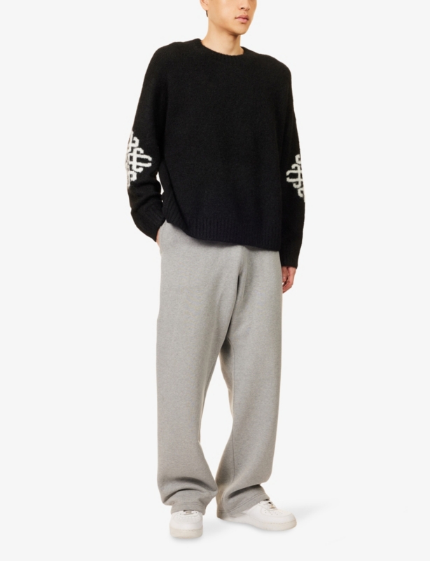 Emblem Brushed Knitted Jumper