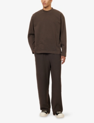 THE COUTURE CLUB: Washed Long-Sleeves Cotton-Jersey T-Shirt