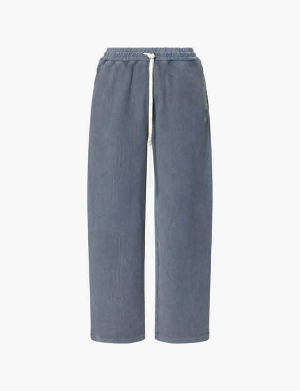 Ribbed Wide-Leg Cotton-Jersey Jogging Bottoms