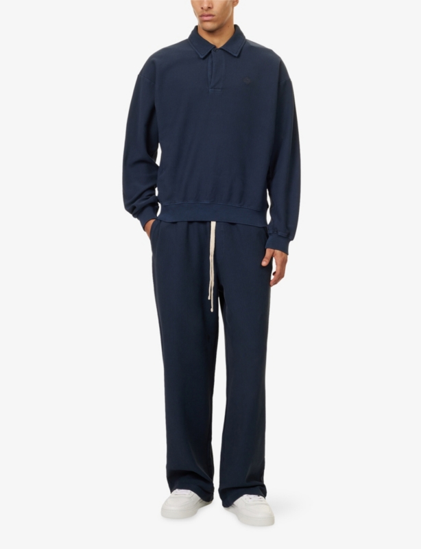 Ribbed Wide-Leg Cotton-Jersey Jogging Bottoms