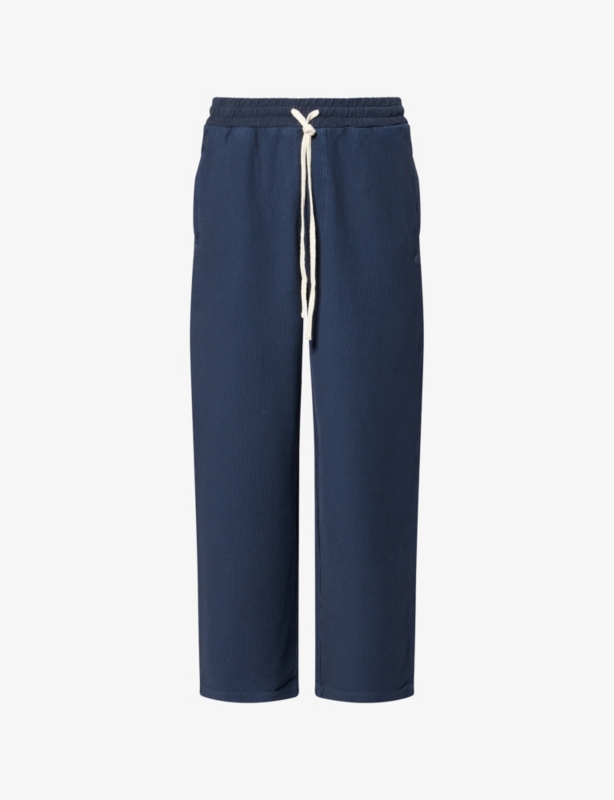 Ribbed Wide-Leg Cotton-Jersey Jogging Bottoms