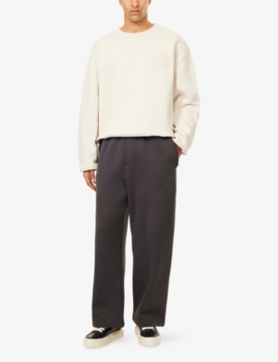 THE COUTURE CLUB: Script Wide-Leg Knitted Jogging Bottoms