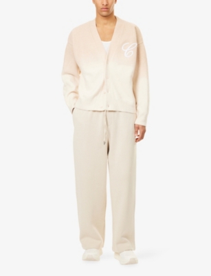 THE COUTURE CLUB: Script Wide-Leg Knitted Jogging Bottoms