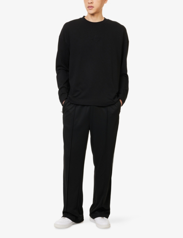 Emblem-Script Long-Sleeve Cotton Top