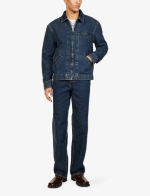 Paige Mens Abaron Mauricio Welt-pocket Denim Jacket In Blue