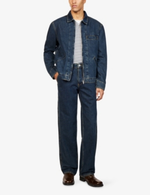 Paige Mens Abaron Doheny Straight-leg Denim Jeans In Blue