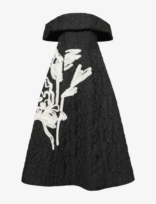 Embellished Off-Shoulders Woven Midi Dress