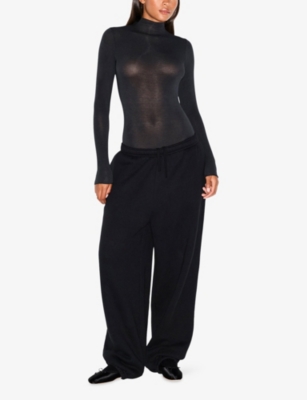 SKIMS: Sheer Modal Long-Sleeve Jersey Bodysuit