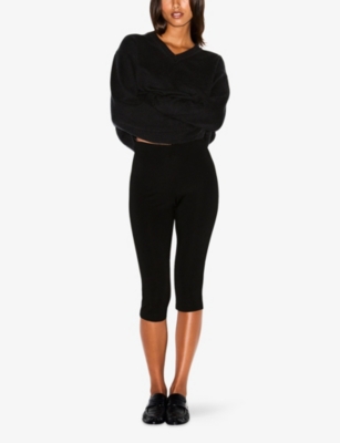 SKIMS: V-Neck Oversized-Fit Wool-Blend Jumper