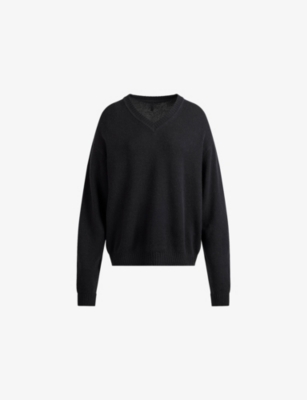 SKIMS: V-Neck Oversized-Fit Wool-Blend Jumper
