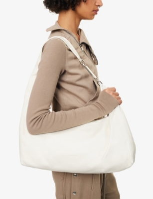 RICK OWENS: Cropped Gemini Leather Shoulder Bag