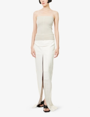 Rick Owens Womens Natural Cashmere Tube Top In Neutral