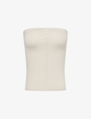 Rick Owens Womens Natural Cashmere Tube Top In Neutral