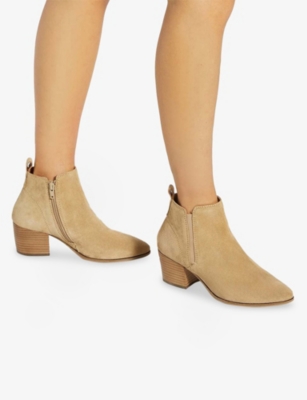 DUNE: Parlure Suede Heeled Ankle Boots