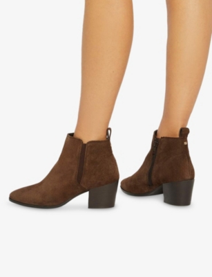 DUNE: Parlure Suede Heeled Ankle Boots