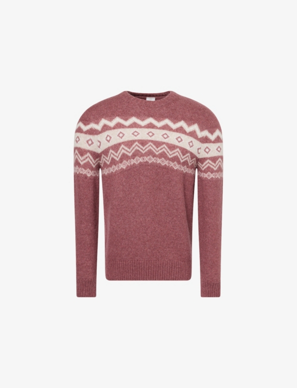 Patterned Crew-Neck Silk-Cashmere Blend Jumper