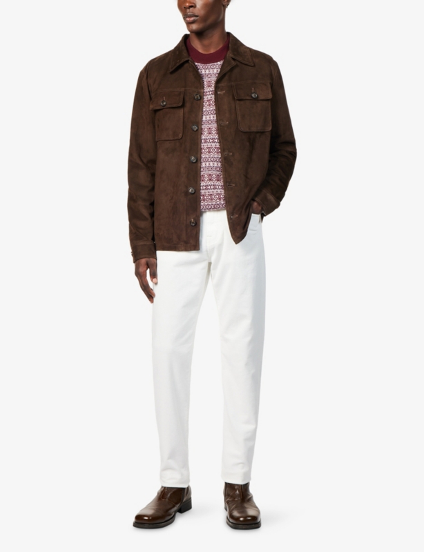 Patterned Knitted Wool Jumper