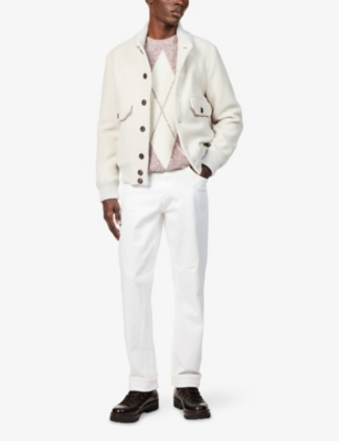 ELEVENTY: Diamond-Pattern Crewneck Wool Jumper