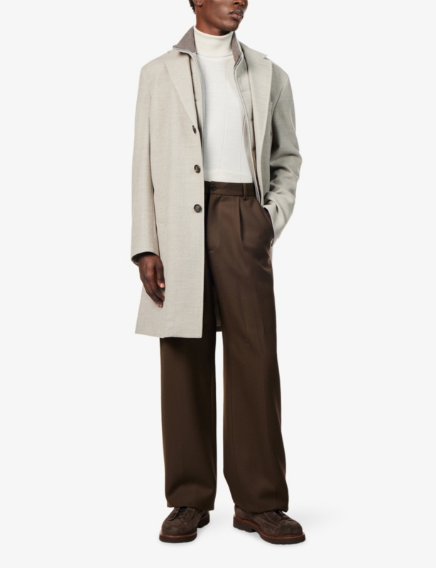 Gauge Quarter-Zip Wool Polo Top