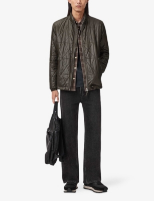 ALLSAINTS: Tribex Shine Funnel-Neck Quilted Jacket
