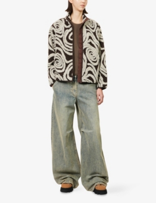 OBEY: Swirls Zipped Jacquard Jacket
