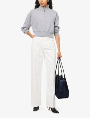 VICTORIA BECKHAM: High-Rise Wide-Leg Denim Jeans