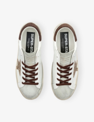 Golden Goose Womens White/comb Exclusive Super-star 1 Leather Trainers Eur 40 / 7 Uk In White
