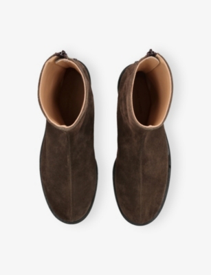 Dear Frances Suede Zip Boots In Multi