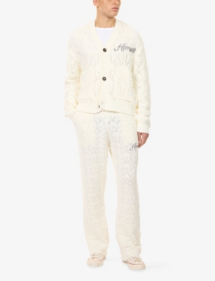 HONOR THE GIFT: V-Neck Cable-Knit Cotton-Blend Cardigan