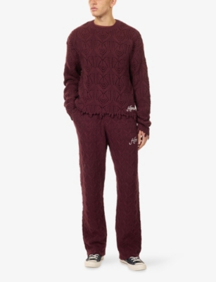 HONOR THE GIFT: Logo-Embroidered Cable-Knit Cotton-Blend Joggers