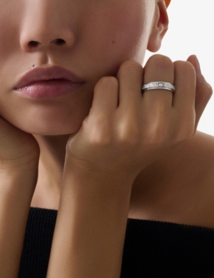 PIAGET: Possession 18ct White-Gold And 0.02ct Brilliant-Cut Diamond Ring