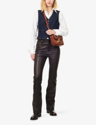 Frame Womens Rinse The Denim Vest In Blue
