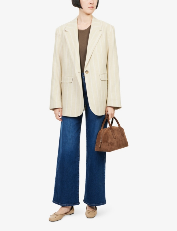 Le Slim Palazzo Wide-Leg Stretch-Denim Blend Jeans